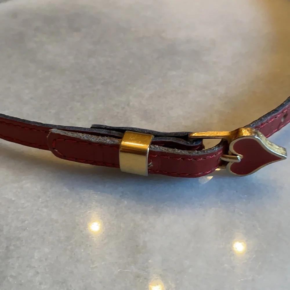 Red Belt with Red Heart ♥️ Buckle